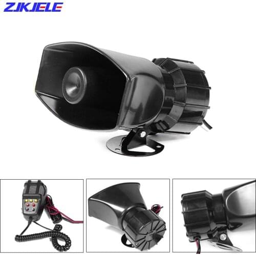 7-Sound Loud Car Warning Alarm Police Fire Siren Air Bugle PA Speaker 12V 100W Siren Air Horn Megaphone Car Horn 110DB