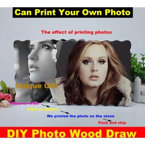 19.5*16.5cm Custom Photo wood draw Personalized your photo on wood Painting Artwork Home Ornaments MDF-5013