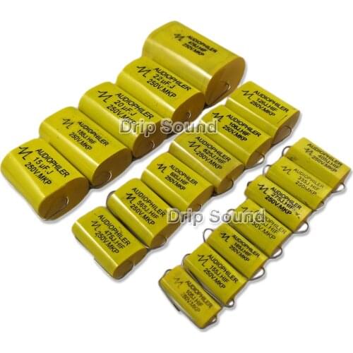 2pcs 1.0uF-5.6uF 250V Car Audio Speaker Frequency Divider Crossover Polypropylene Film Non-Polarity Capacitor