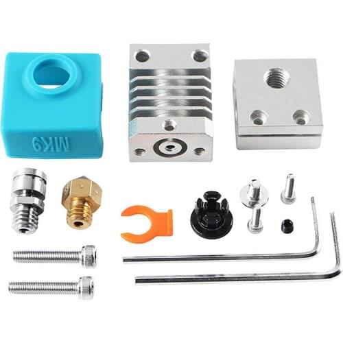 3D Printer Extruder Hotend Kit For CR-10 CR10S Ender 3 Ender 3 Pro Printer 3d Printer Accessories Heating Block 0.4mm Nozzle