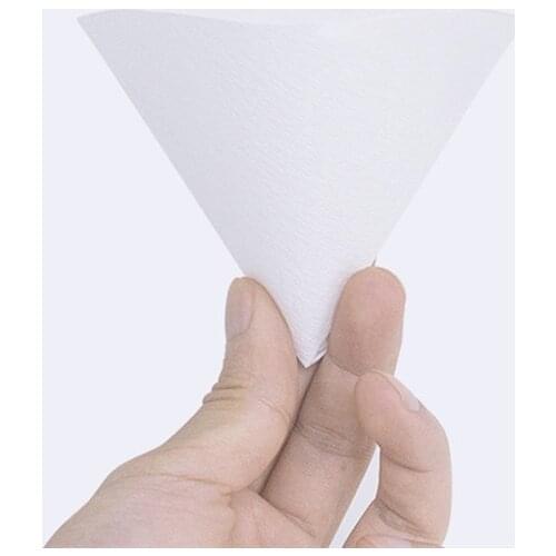 50Pieces Hand-pushed coffee pot filter paper American coffee machine fan-shaped filter V60 Coffee Filter Tea Infuser Accessories