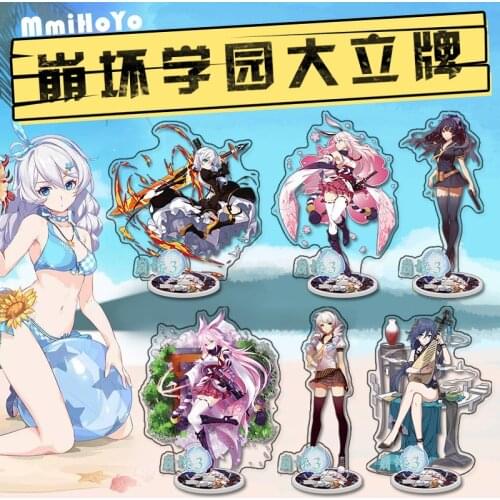 Anime Games Honkai Impact 3 Acrylic Stand Model Cosplay Kiana & Yae Sakura Anime Stand Figure Action Figure Collectible DIY Toys