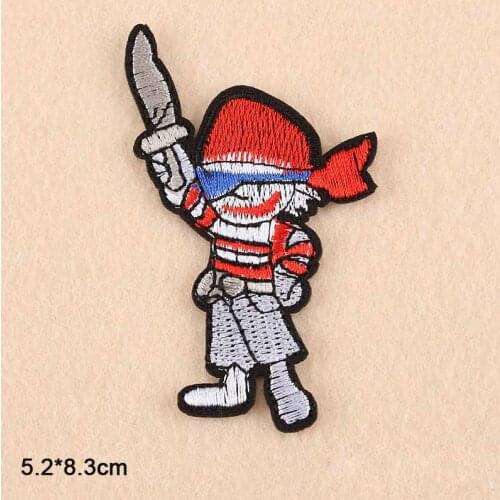 Pirate Viking Retro Applique Iron On Patches Embroidered Clothes Patch For Clothing Clothes Girl Boy Kids Children