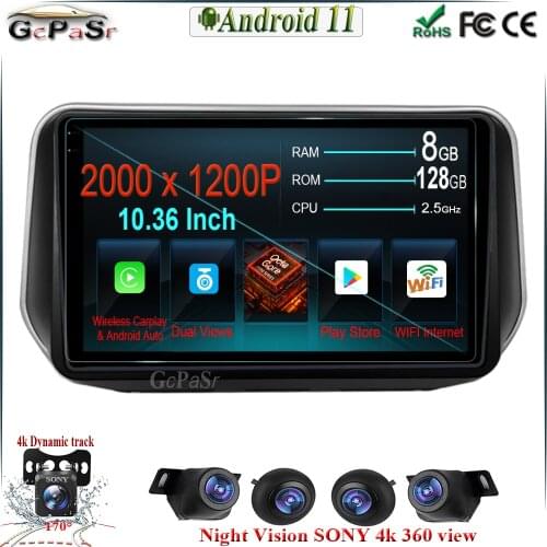 1080P IPS Screen 10'' Android 11 Car Radio Carplay Multimedia Player Navigation GPS For HYUNDAI Santa Fe 2018 2din DVD BT WIFI
