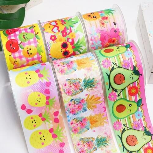 Free shipping 2021 new arrival 50yards cartoon printed grosgrain ribbons55337