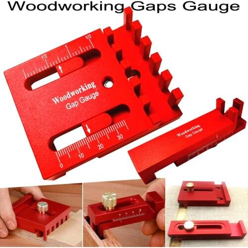Woodworking Mini Gap Gauge Aluminum Alloy Depth Measuring Sawtooth Ruler Measuring Tools Marking Gauge Woodworking Ruler