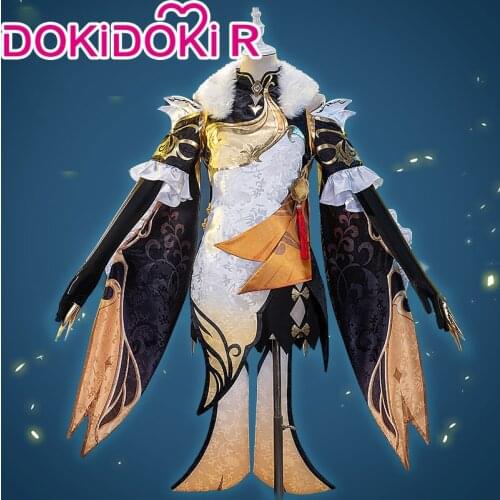 DokiDoki-R Game Genshin Impact Cosplay Ningguang Costume Ning Guang Cosplay Ning Guang