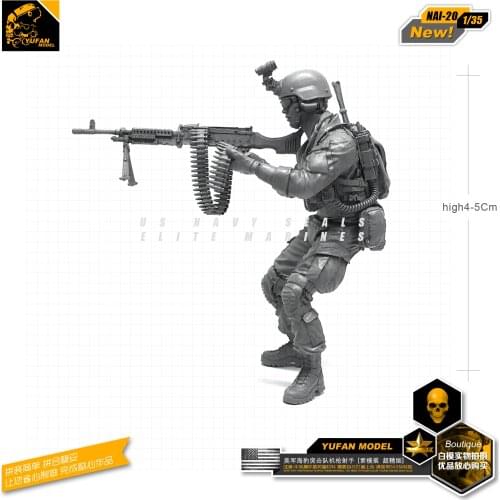 1/35 Figure Model Kit US Seal Assault Team Resin Soldier figure self-assembled Nai-20