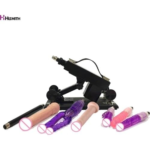 Hismith Automatic Mini sex machine Rabbit massage stick Double-Heads Vibrator dildo Extension Rod anal dildo 3XLR Love machines