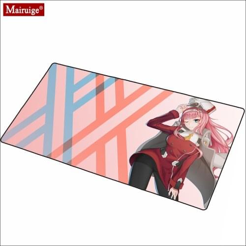Gamer Pc Compute Desk Mat Pink Mouse Pad Cute KawaI Zero Two Darling In The Franxx Geme Mouse Pad Anime XXL 90x40cm / 80x30cm