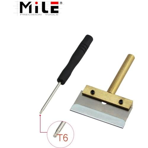 UV Glue Clean Tool 30/40/60W T Solder Iron Tip with Blade Remove Residue LOCA Adhesive for Cell Phone Screen +T6 Screwdriver