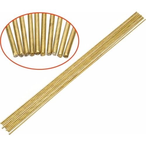 10Pcs 1.6mm Diameter 250mm Length Brass Rods Wires Sticks For Repair Welding Brazing Soldering Accessories