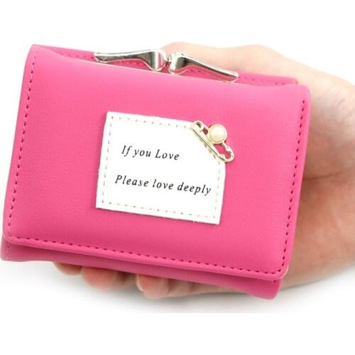 Cute Womens Wallet Leather Designer Small Girls Money Coin Purse Female Purses Clutch Ladies Card Holder Case Short Wallets