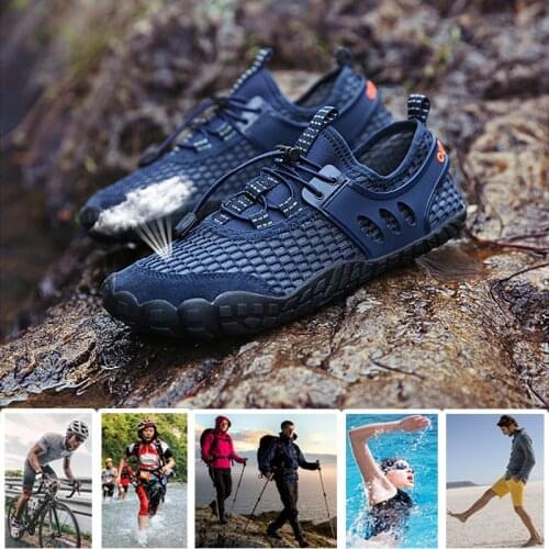 Water Shoes Men Sneakers Barefoot Outdoor Beach Sandals Upstream Aqua Shoes Quick-Dry River Sea Diving Swimming Big size 36-47