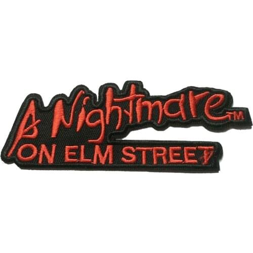 A Nightmare On Elm Street Freddy Kreuger Iron On Patches For Vest Jacket Fashion Logo Embroidery Clothing Badge Halloween Gift