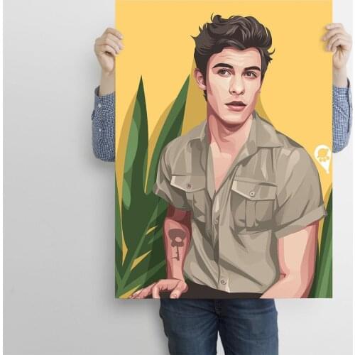 Canvas Paintings Wall Art Shawn Mendes Popular Home Decor Singer Poster HD Prints Character Modular Picture Living Room No Frame
