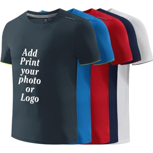 Custom Print Solid Color Short Sleeve T Shirts Men Women Summer New Brand Tops Tee Shirt Design Own Personalized Casual Tshirts