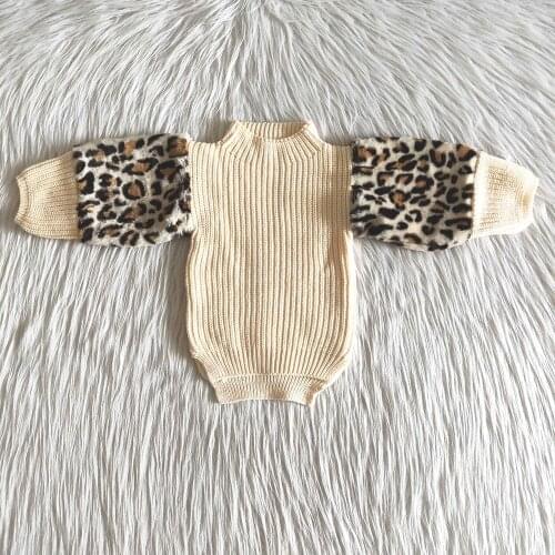 New Arrival Kids Winter Warm Sweater Girl Fashion Long Sleeve White Top High Quality Teenages Leopard Pattern Coat