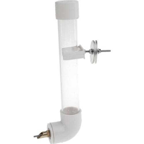 Plastic Bird Pet Drinker Automatic Waterer Aviary Cage Parrot Budgie White