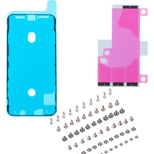 Full screw for iPhone X XR XS 11 Pro MAX Battery Adhesive Strips + LCD Display Waterproof Bezel Seal Adhesive Sti
