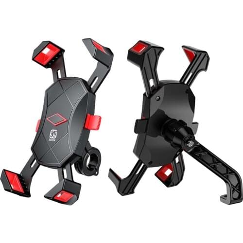 Universal 360° Rotation Bicycle Motorcycle Bike Phone Mount Handlebar Mirror Cradle Holder for 4'' to 6.8'' Smartphone Mobile