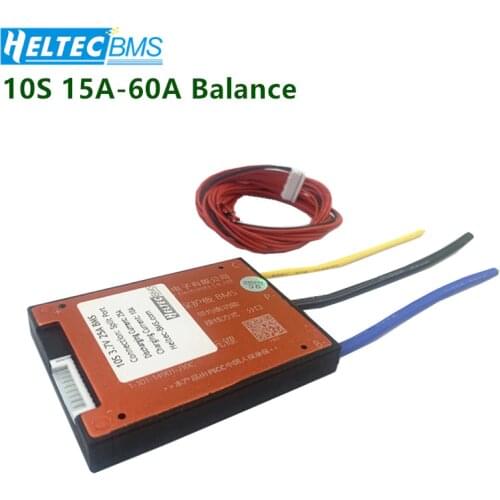 Waterproof bms 10S 36V 15A 25A 35A 45A 60A BMS Used for 36v 10ah 35ah 60ah battery 60A continuous With balance function