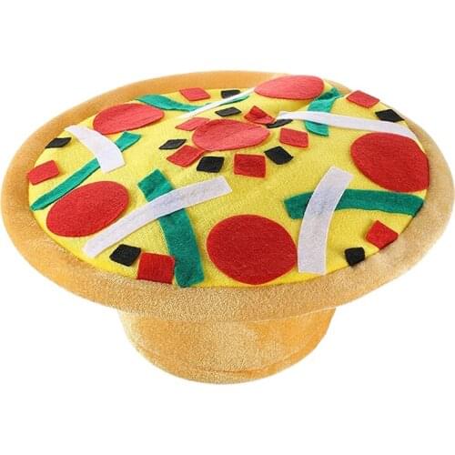 Funny Pizza Hat,Fun Halloween Costume Accessory, Pizza Party Supplies Decorations,Crazy Silly Hat