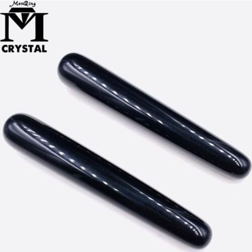 Natural obsidian crystal stone wand massage stick black healing quartz crystal gemstone yoga wand gift for wife women