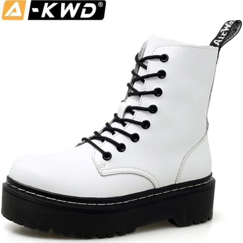 2020 Fashion Platform Boots Women British Wind Leather High Heels Ankle Boots for Women Shoes Motorcycle Boots Ladies Shoes 40