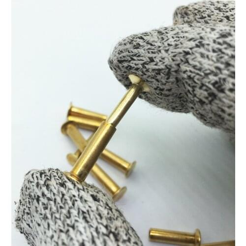 10 piece H62 Brass Kitchen chopper Knife Handle screw tube Making knife Handle screw Countersunk Connecting pipe rivet