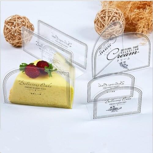 100pcs Semicircle U Shape Plastic Cupcake Packaging Box Cake Transparent PVC Box Baby Shower Wedding Favor Boxes Supplies
