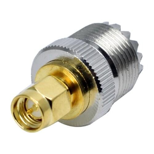 2pcs SMA Male to UHF PL259 SO239 Female Jack RF Coaxial Adapter Straight RF Connectors