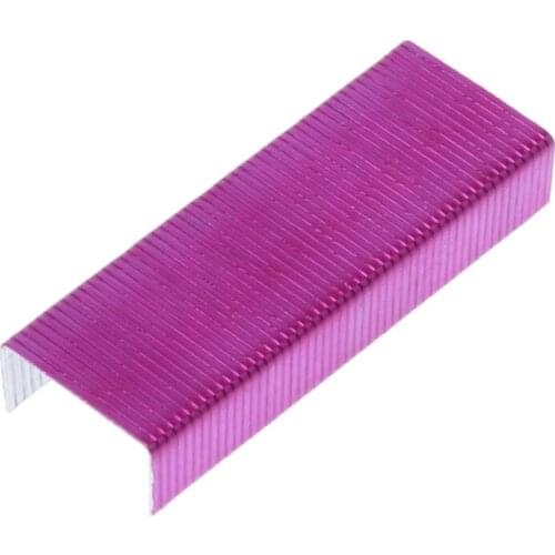 800Pcs/Box 12mm Creative Colorful Metal Staples Office School Binding Supplies R9UA