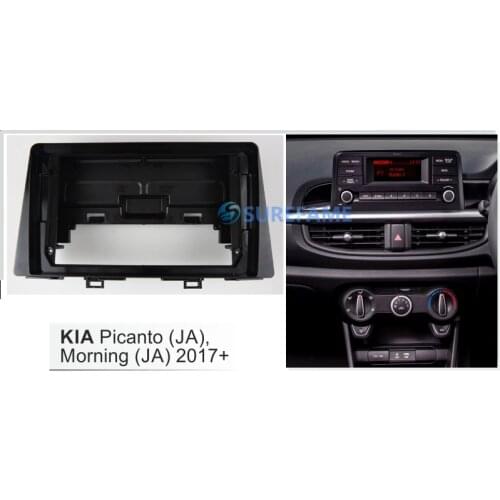 9 inch Car Fascia Radio Panel for KIA Picanto (JA), Morning (JA) 2017+ Dash Kit Install Facia Console Bezel Adapter 9inch Plate