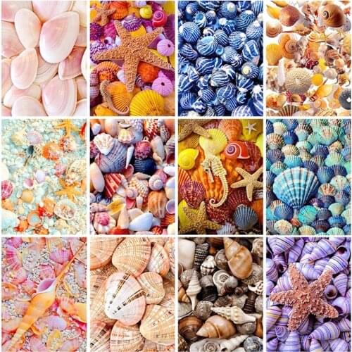 Uone Diamond Painting Aлмазная Mозаика Genshin DIY Cross Stitch "Conch Shell "Embroidery Rhinestone KidsMystery Box Home Decor