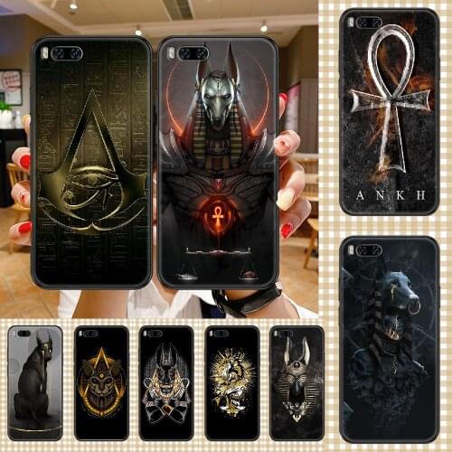 Art Egypt Nefertiti Anubis Phone case For Xiaomi Mi Max Note 3 A2 A3 8 9 9T 10 Lite Pro Ultra black silicone coque painting back