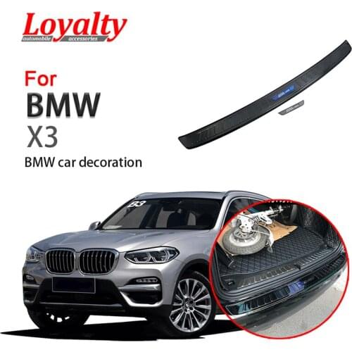 Loyalty for BMW X3 2018 2019 Exterior Outer Rear Bumper Trunk Guard Door Sill Cover Logo Stainless Steel Car Accessories