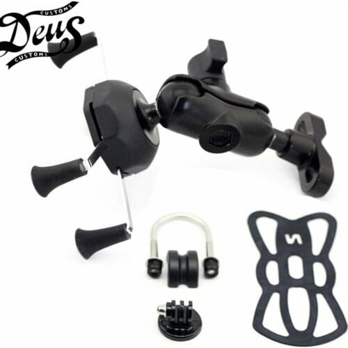 Phone Holder USB Charger For Harley Davidson for 28mm 1 1/8" Handlebar Motorcycle Universal GPS Navigation Bracket X-Grip