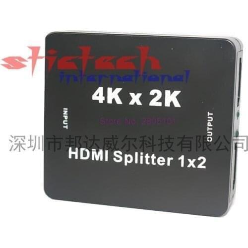 By dhl or ems 50 sets New V1.4 HDMI Splitter 1X2 4K*2K 1x inpout 2x output HDMI Splitter Swicth Support 3D