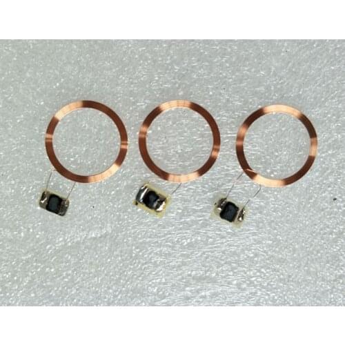 Diameter 20mm 13.56MHZ uid card coil self-adhesive coils RFID antenna and chip