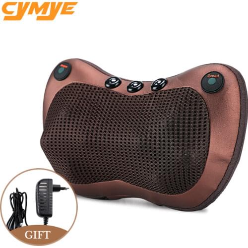 Cymye Massager Neck Shoulder Back Body Electric Massage Pillow 8 Heads