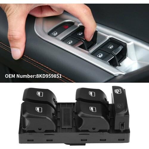 OEM 8KD959851 LHD Master Power Window Switch For Audi A4 S4 B8 Q5 2007 2008 2009 2010 2011 Replacement Power Window Button