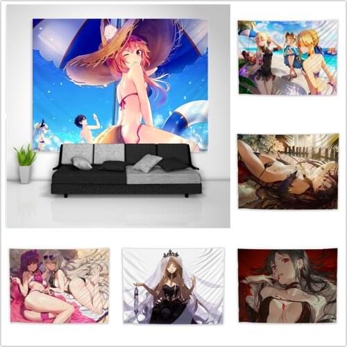 Fate Grand Order Tapestry Art Wall Hanging Sofa Table Bed Cover Home Decor Dorm Gift