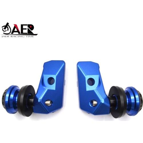 JAER Rear Axle Spindle Chain Adjuster Blocks Spool Sliders for Yamaha MT03 MT25 R3 2015-2018 R25 2013-2018