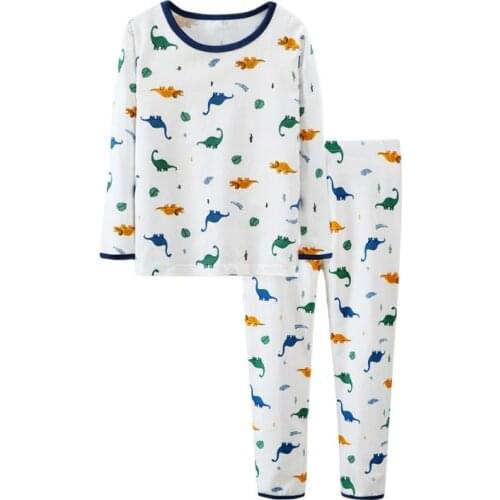 Boys Long Johns Set Autumn Kids Homewear Cartoon Printed Baby Boy Pajamas 2-13Y Kids Sleepwear Thermal Underwear