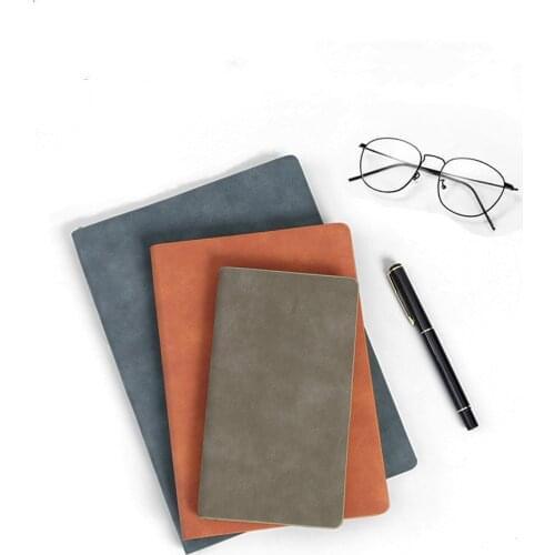 Leather A5 business notebook retro soft leather office notebook A5 student study diary cuadernos notepad