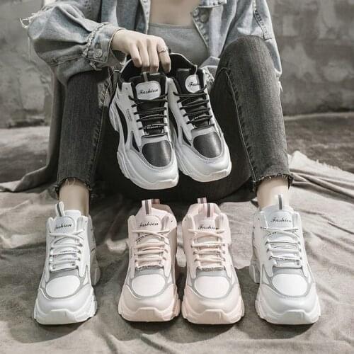 Women Platform Chunky Sneakers lace-up Casual Vulcanize Shoes luxury Designer female fashion High top Sneakers A61-100 SN