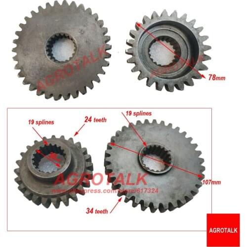 Set of PTO transmission gears for Fengshou Lenar LE254 tractor with NJ385, part number