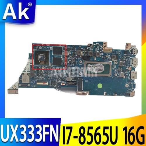 Akemy UX333FN Motherboard For ASUS ZenBook 13 UX333F UX333FN U3300F Laotop Mainboard 16G/I7-8565U (V2G)