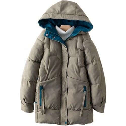 New Winter Womens Long Coats Large Size Female Cotton Parkas Casual Loose Jackets Hoodies Trendy Overcoats Lady Clothes Mujer